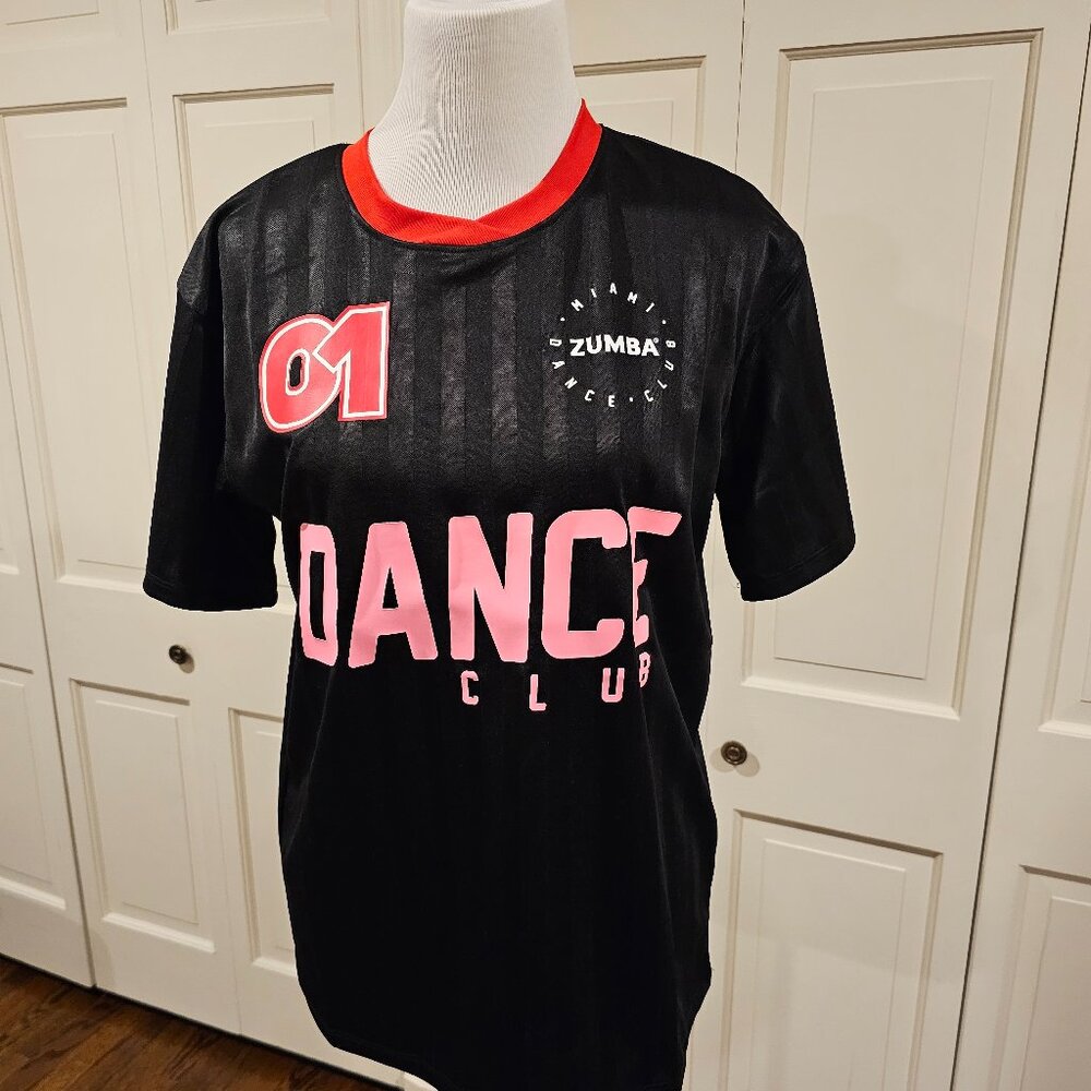 Zumba Victory Crossover Crew Neck Athletic Jersey Top (Gina x Zumba) Size S